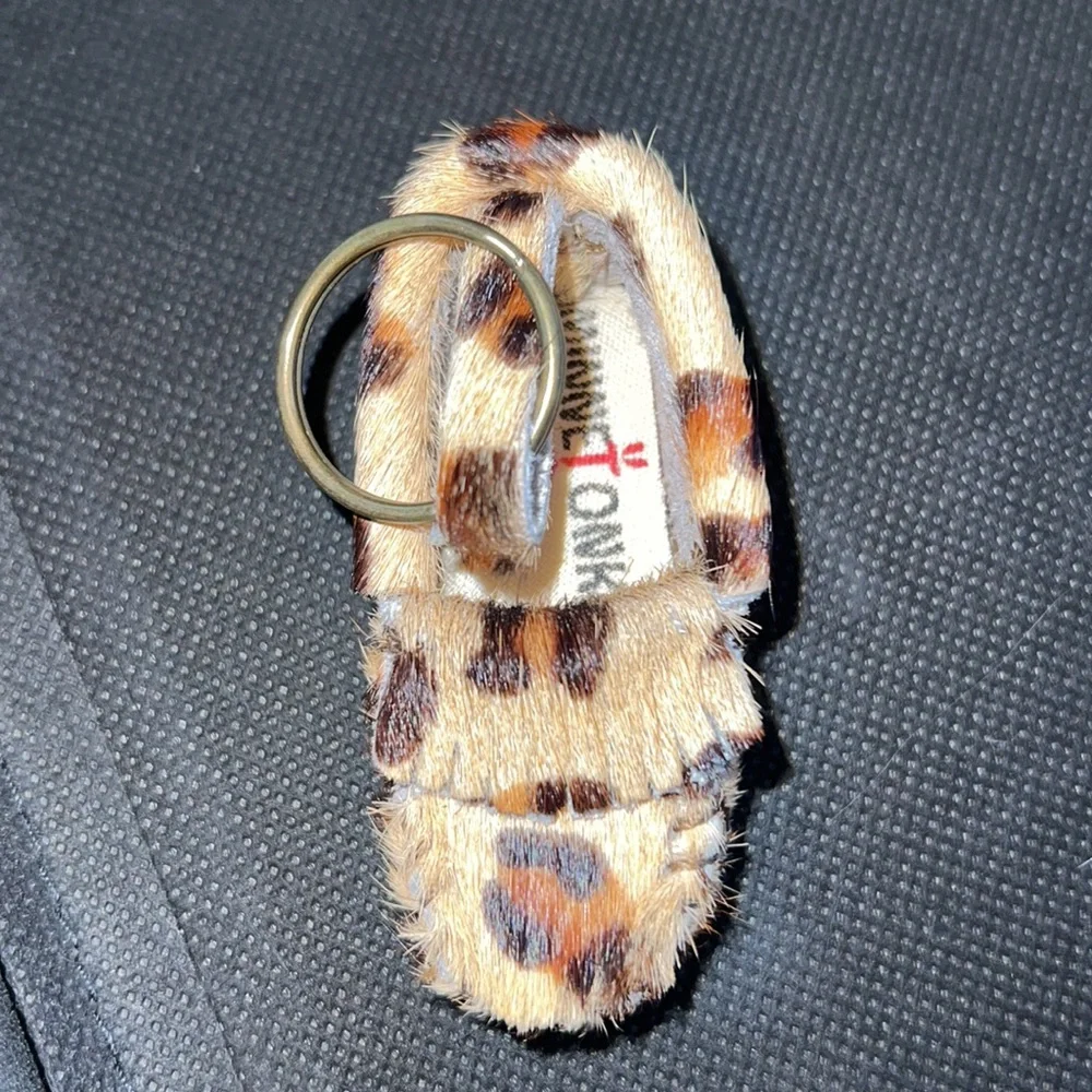 Rare NIB MINNETONKA Mini Moc Key Rings Leopard three boxes